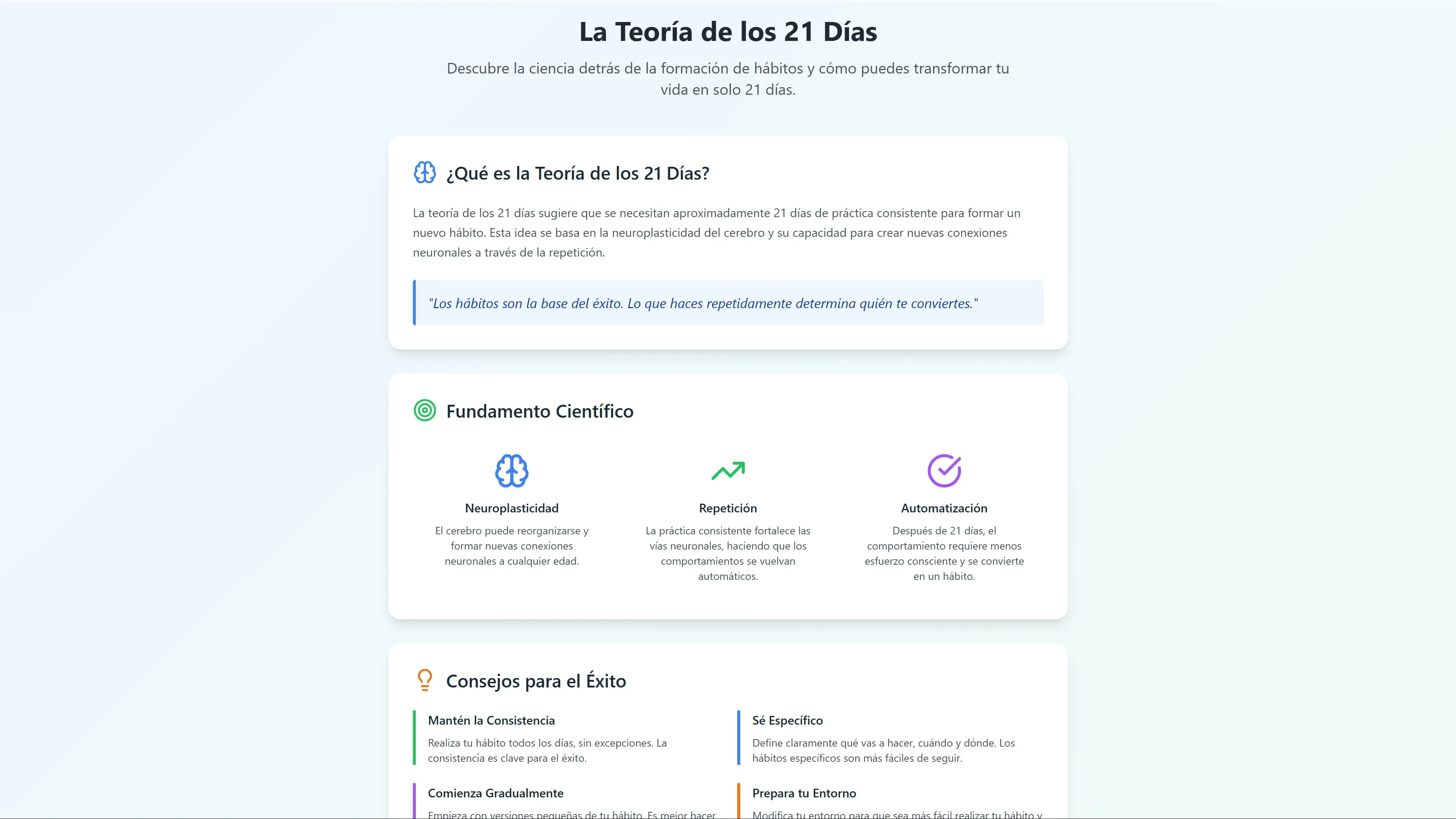 Página educativa sobre la teoría de 21 días Página educativa sobre la teoría de 21 días